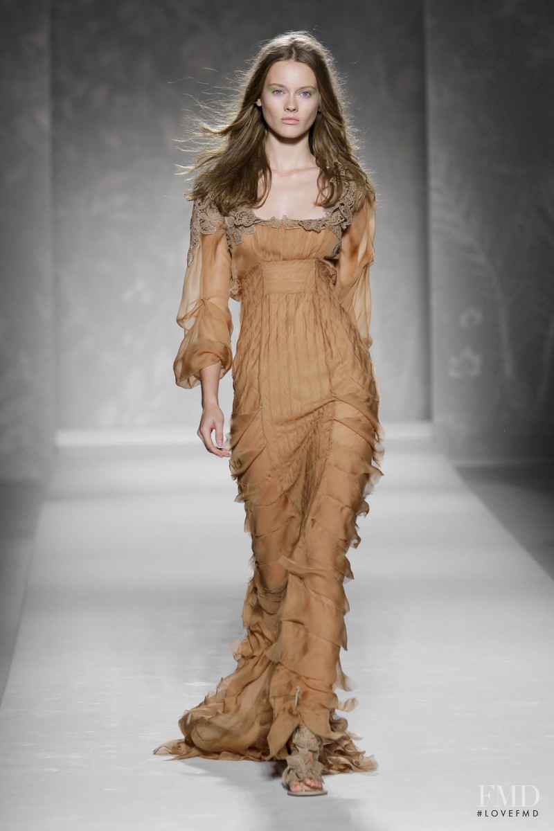 Monika Jagaciak featured in  the Alberta Ferretti fashion show for Spring/Summer 2011
