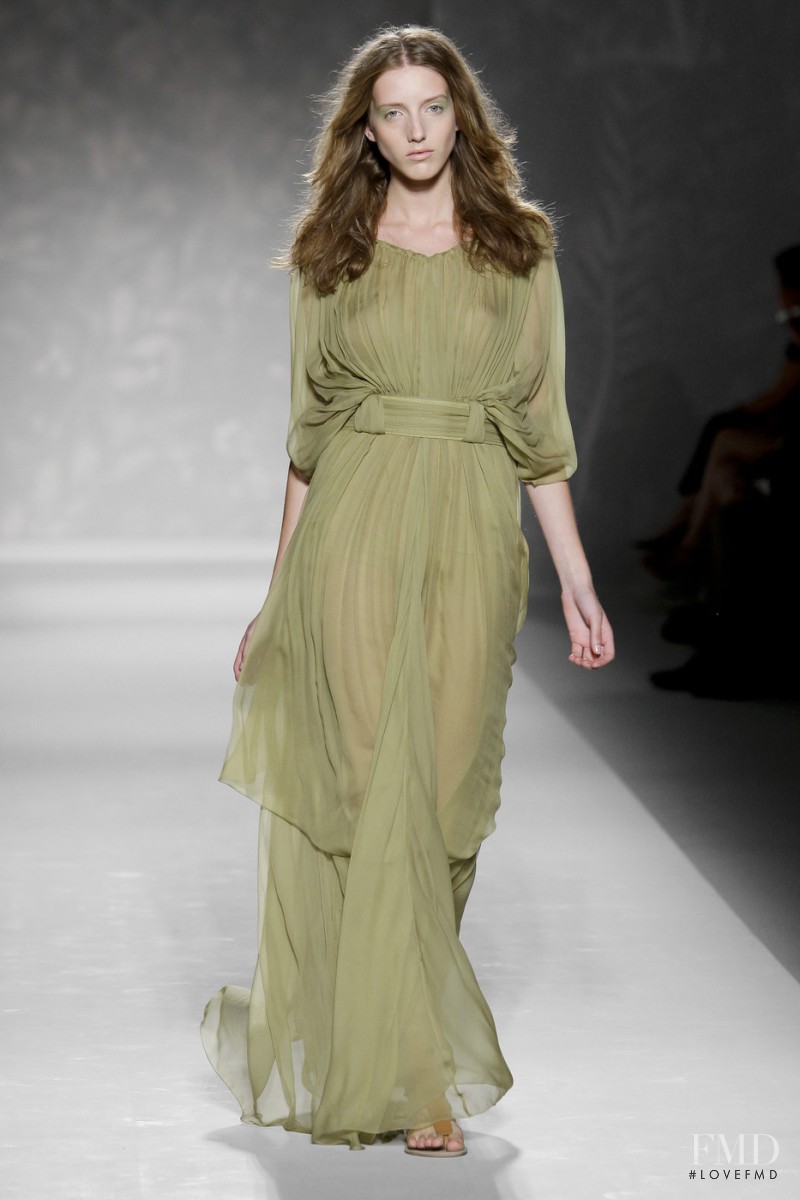 Iris Egbers featured in  the Alberta Ferretti fashion show for Spring/Summer 2011