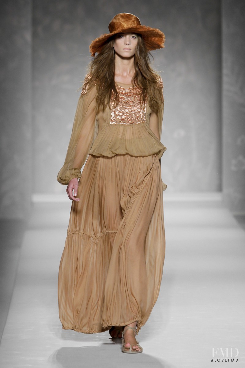 Pauline Serreau featured in  the Alberta Ferretti fashion show for Spring/Summer 2011