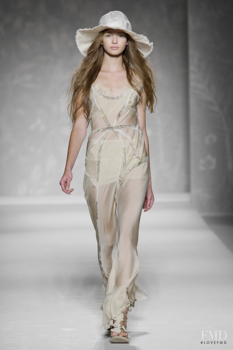 Kristina Romanova featured in  the Alberta Ferretti fashion show for Spring/Summer 2011