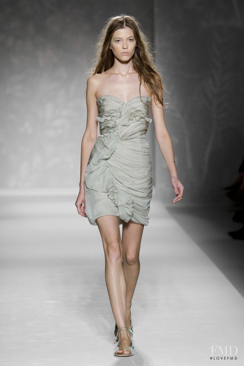 Yulia Kharlapanova featured in  the Alberta Ferretti fashion show for Spring/Summer 2011