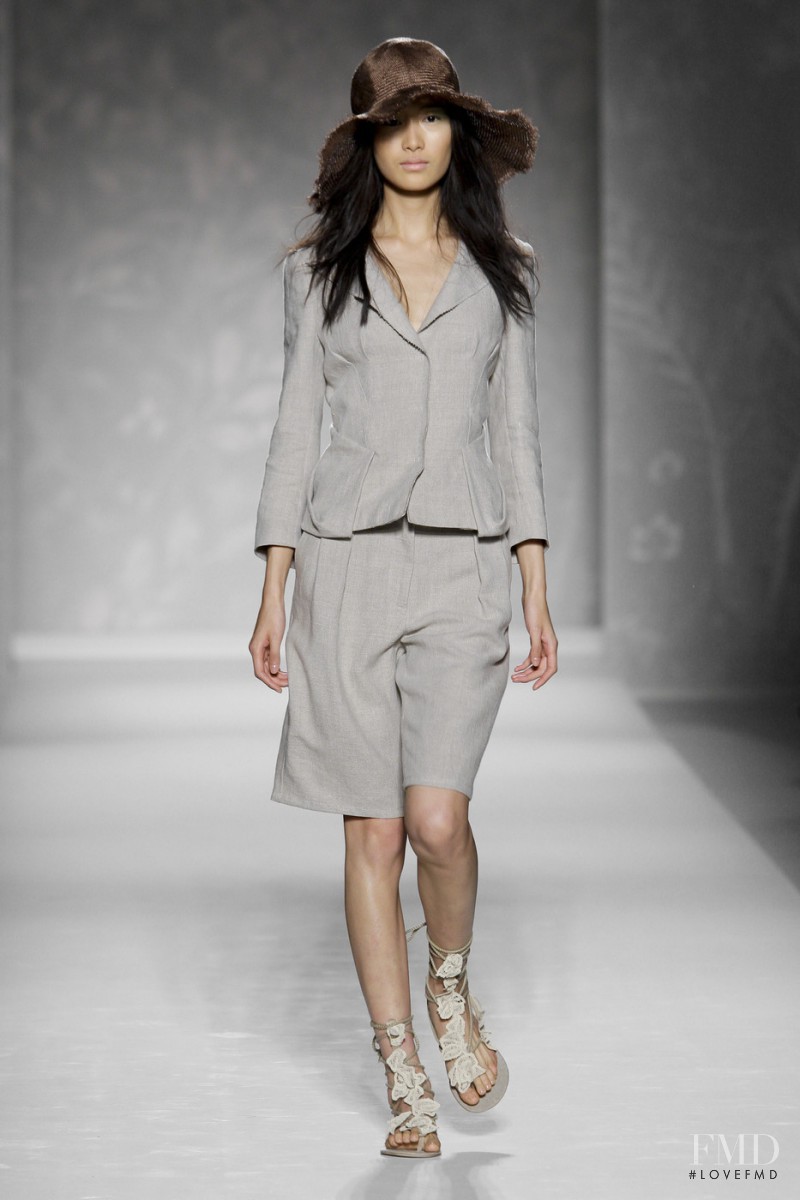 Shu Pei featured in  the Alberta Ferretti fashion show for Spring/Summer 2011