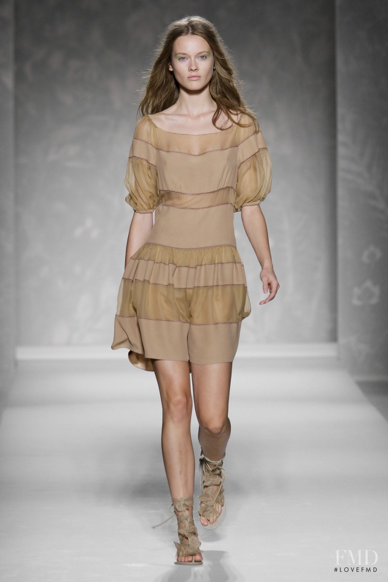 Monika Jagaciak featured in  the Alberta Ferretti fashion show for Spring/Summer 2011