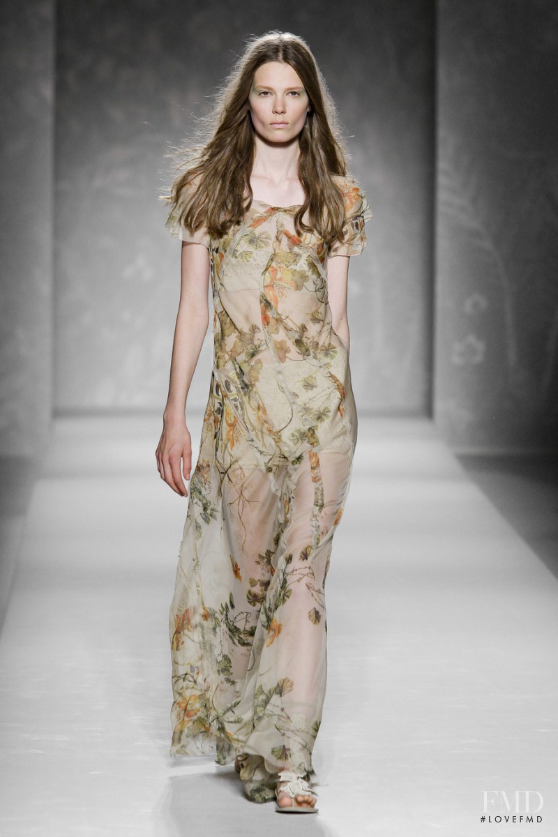 Caroline Brasch Nielsen featured in  the Alberta Ferretti fashion show for Spring/Summer 2011