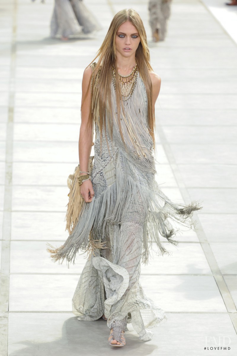 Sasha Pivovarova featured in  the Roberto Cavalli fashion show for Spring/Summer 2011
