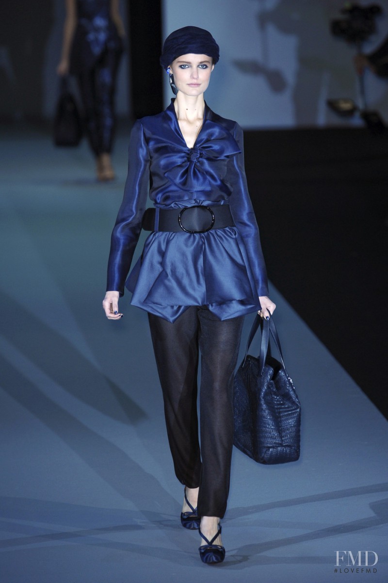 Katie Fogarty featured in  the Giorgio Armani fashion show for Spring/Summer 2011