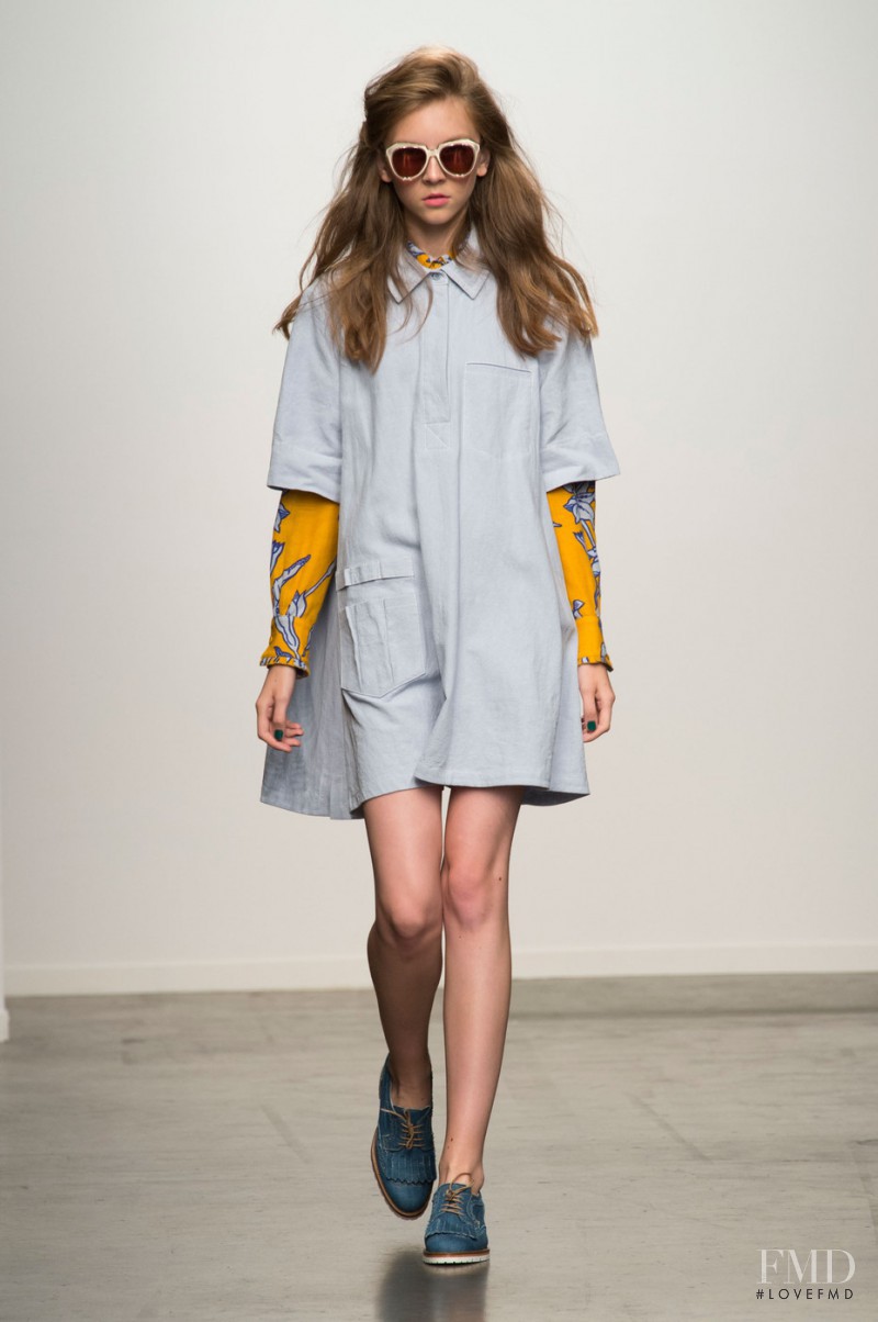 Diana Khalitova featured in  the Karen Walker fashion show for Spring/Summer 2015