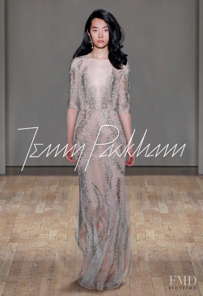 Ji Young Kwak featured in  the Jenny Packham fashion show for Spring/Summer 2015