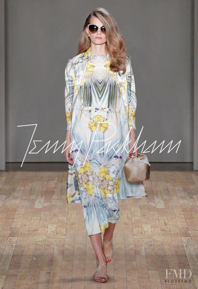 Emily Astrup featured in  the Jenny Packham fashion show for Spring/Summer 2015