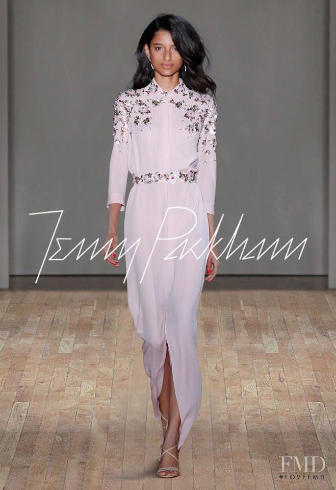 Serena Marques featured in  the Jenny Packham fashion show for Spring/Summer 2015