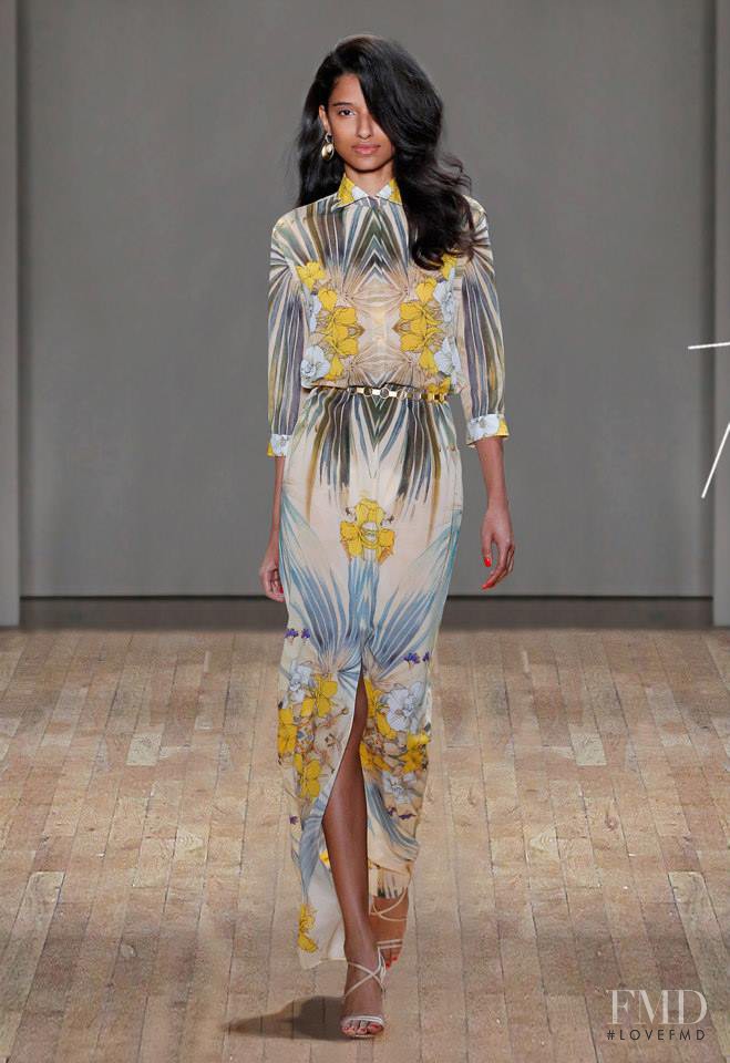 Serena Marques featured in  the Jenny Packham fashion show for Spring/Summer 2015