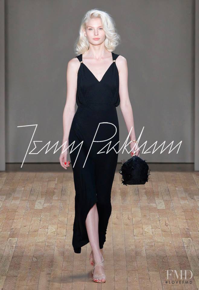 Anna Piirainen featured in  the Jenny Packham fashion show for Spring/Summer 2015