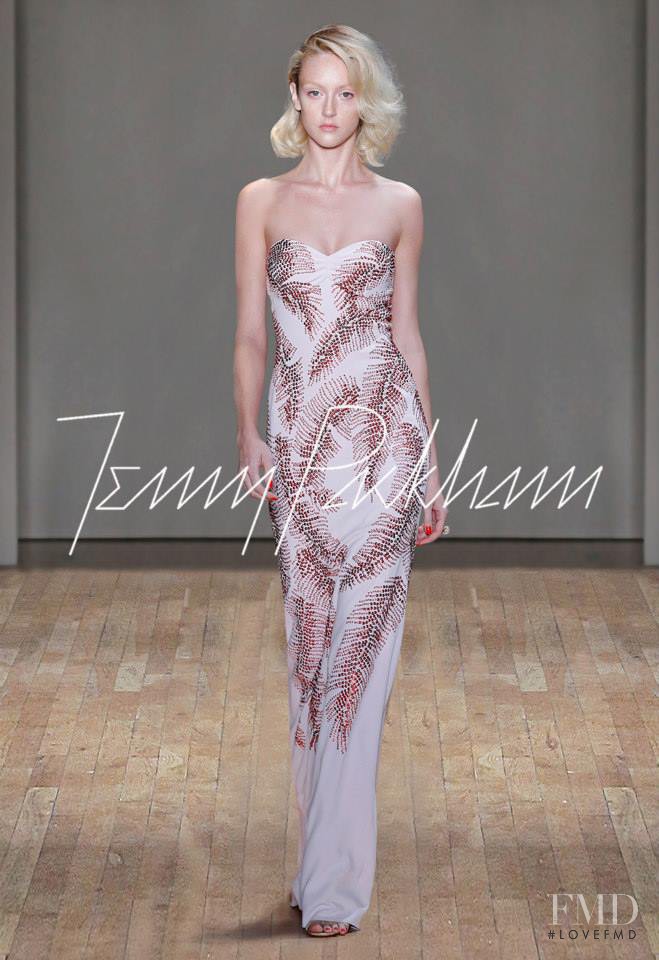 Frances Coombe featured in  the Jenny Packham fashion show for Spring/Summer 2015