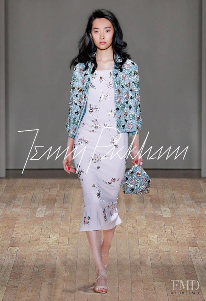 Ji Young Kwak featured in  the Jenny Packham fashion show for Spring/Summer 2015