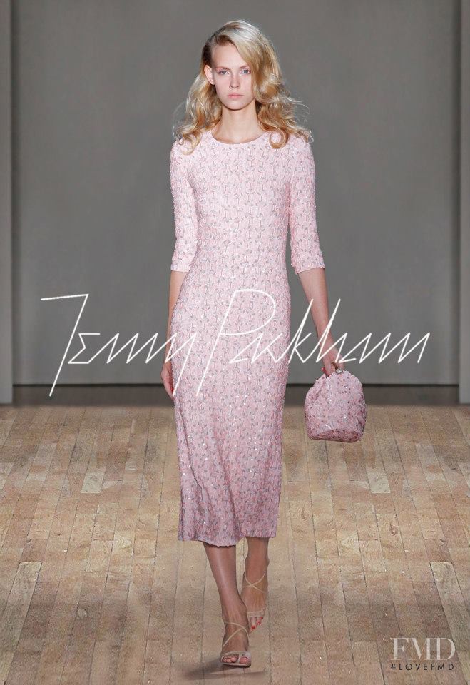 Charlotte Nolting featured in  the Jenny Packham fashion show for Spring/Summer 2015