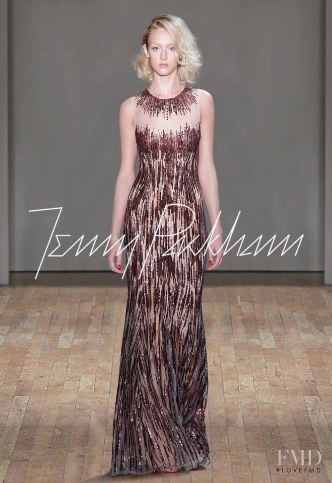 Frances Coombe featured in  the Jenny Packham fashion show for Spring/Summer 2015