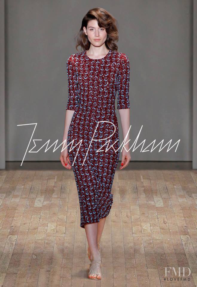 Giuliana Caramuto featured in  the Jenny Packham fashion show for Spring/Summer 2015