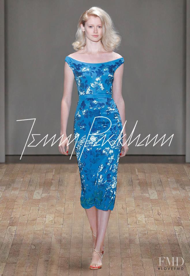 Sofia Fisher featured in  the Jenny Packham fashion show for Spring/Summer 2015