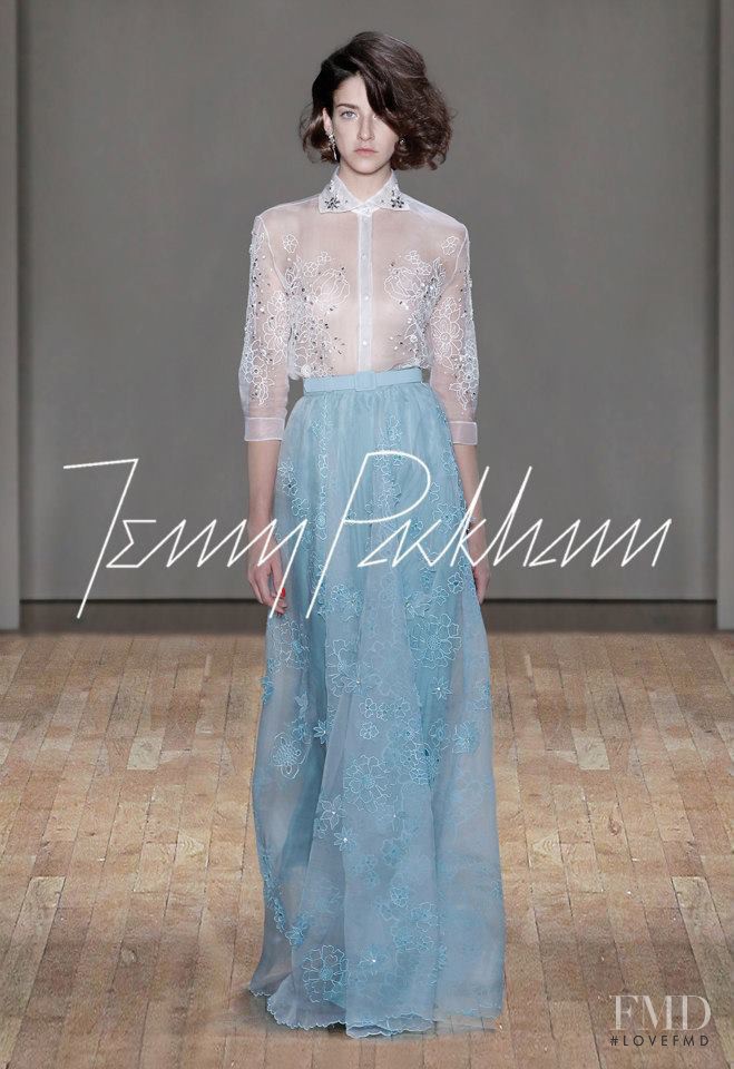 Cristina Herrmann featured in  the Jenny Packham fashion show for Spring/Summer 2015