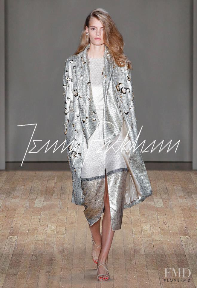Emily Astrup featured in  the Jenny Packham fashion show for Spring/Summer 2015