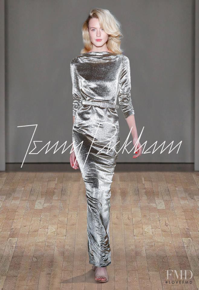 Caroline Mathis featured in  the Jenny Packham fashion show for Spring/Summer 2015