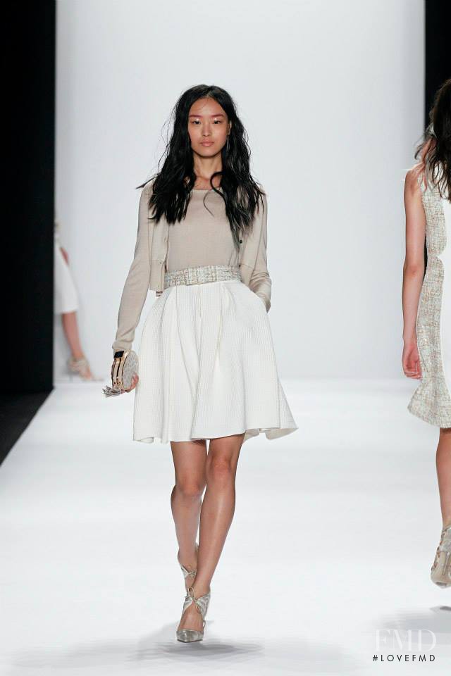 Yue Han featured in  the Badgley Mischka fashion show for Spring/Summer 2015