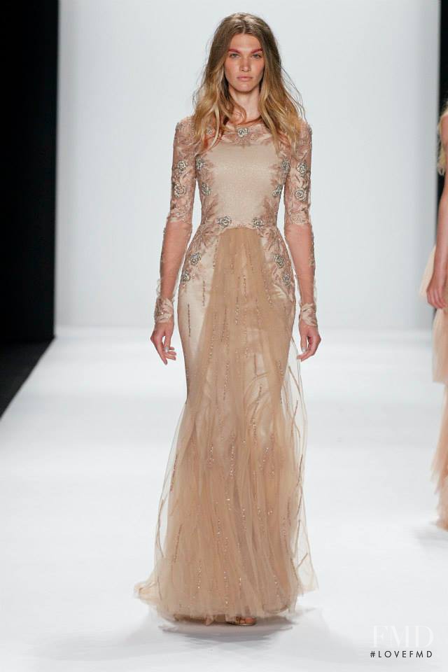 Irina Nikolaeva featured in  the Badgley Mischka fashion show for Spring/Summer 2015