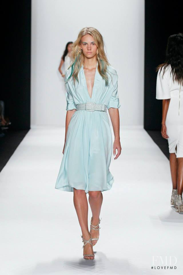 Charlotte Nolting featured in  the Badgley Mischka fashion show for Spring/Summer 2015
