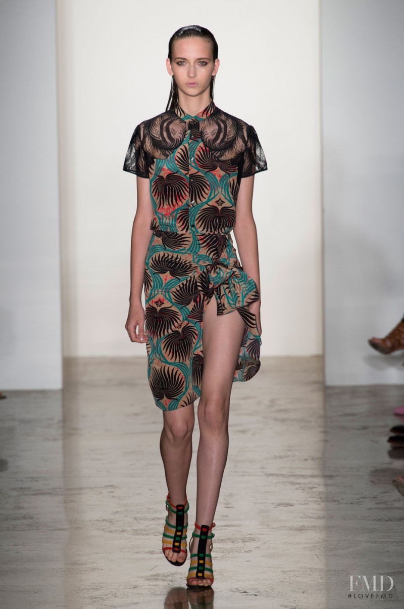 Waleska Gorczevski featured in  the Sophie Theallet fashion show for Spring/Summer 2015