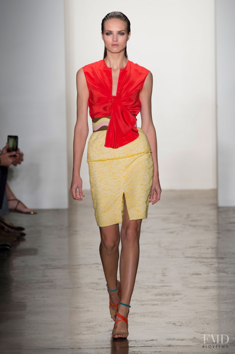 Agne Konciute featured in  the Sophie Theallet fashion show for Spring/Summer 2015