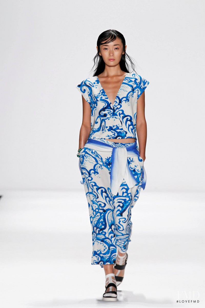 Yi Fei Li featured in  the Vivienne Tam fashion show for Spring/Summer 2015
