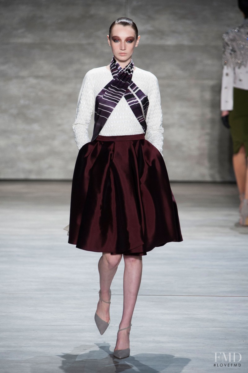 Ali Walsh featured in  the Bibhu Mohapatra fashion show for Autumn/Winter 2014