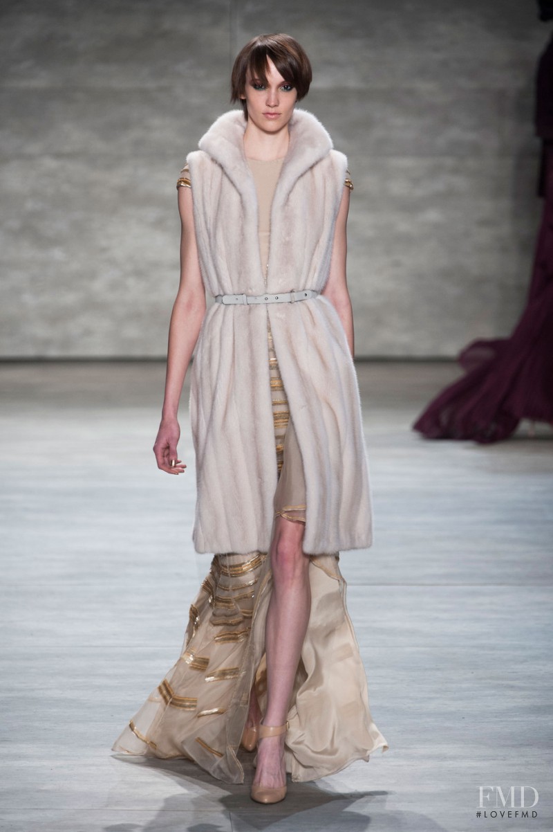 Sarah Bledsoe featured in  the Bibhu Mohapatra fashion show for Autumn/Winter 2014