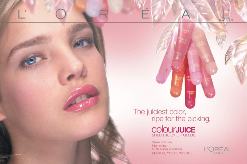 Natalia Vodianova featured in  the L\'Oreal Paris advertisement for Spring/Summer 2003