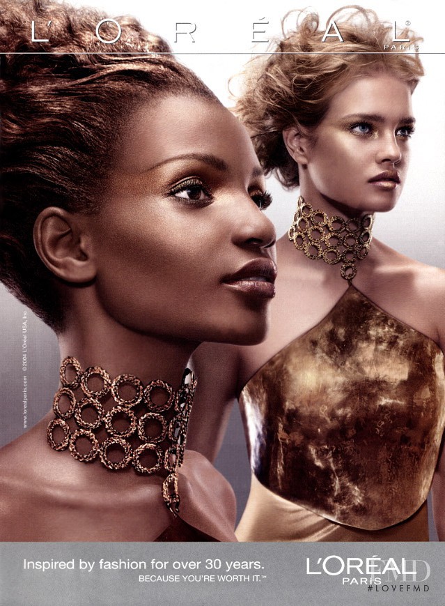 Agbani Darego featured in  the L\'Oreal Paris advertisement for Fall 2004