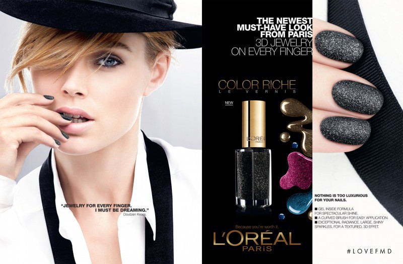 Doutzen Kroes featured in  the L\'Oreal Paris Color Riche Le Vernis advertisement for Spring/Summer 2013