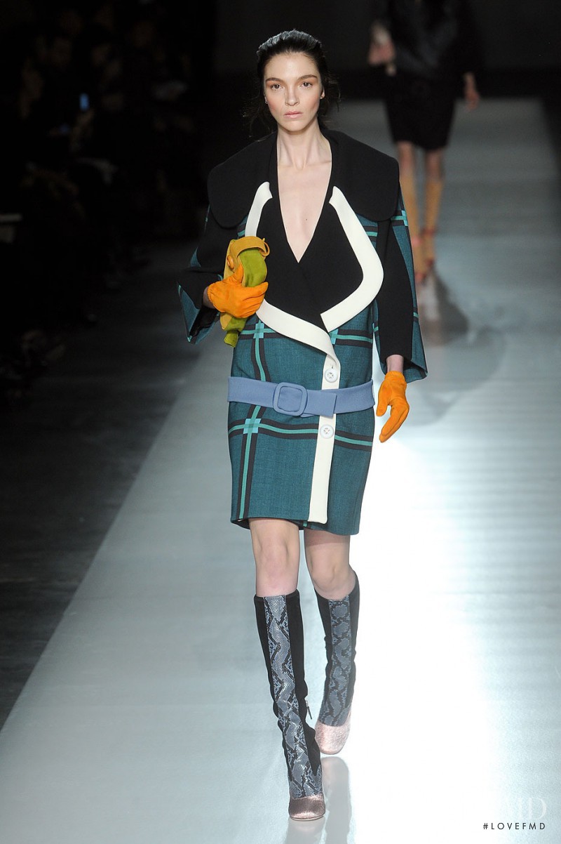 Mariacarla Boscono featured in  the Prada fashion show for Autumn/Winter 2011