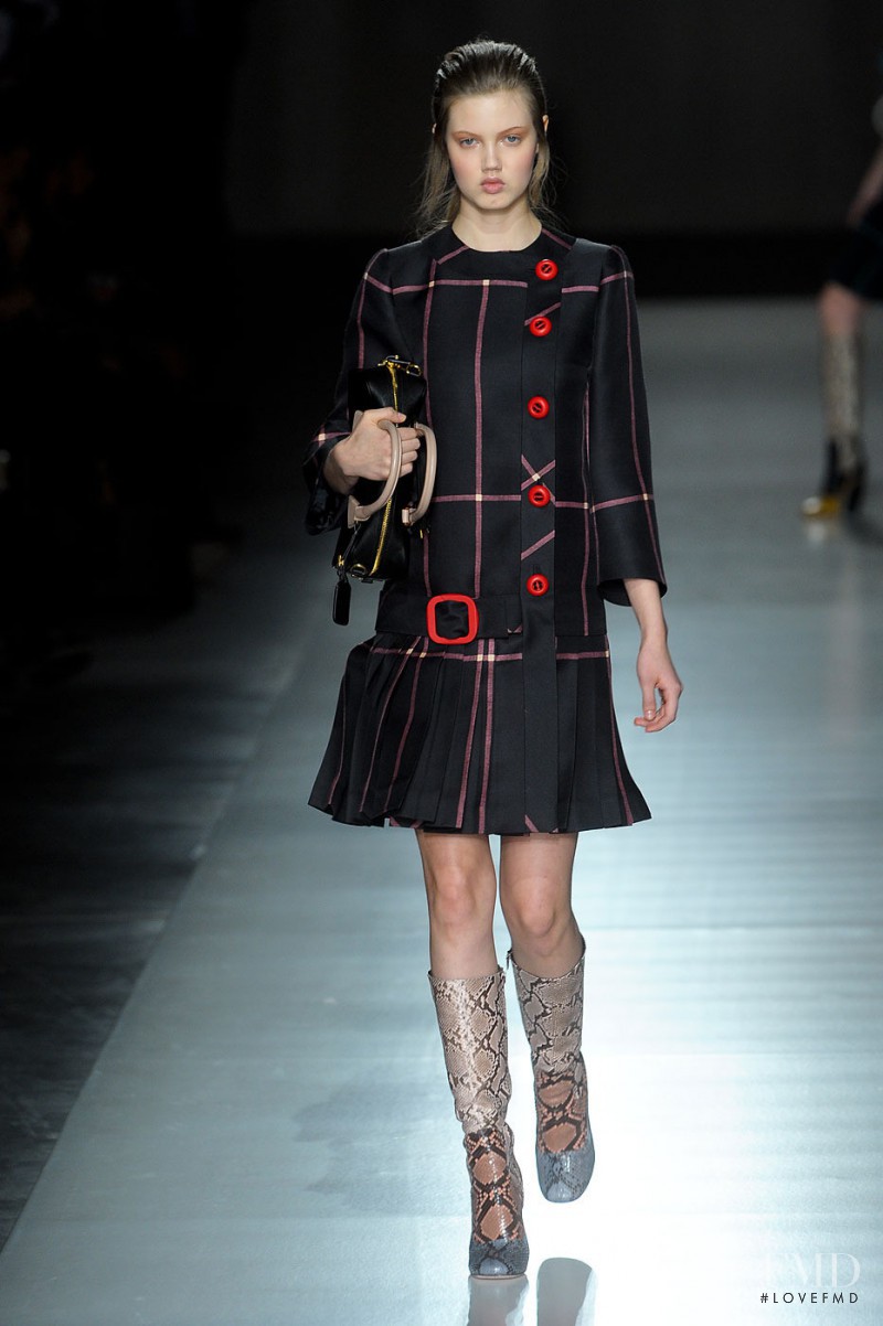Lindsey Wixson featured in  the Prada fashion show for Autumn/Winter 2011
