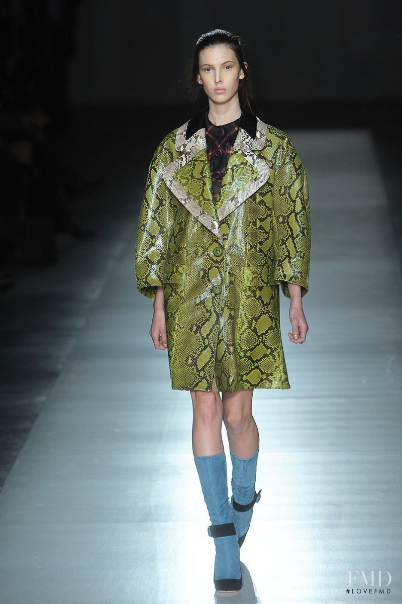 Ruby Aldridge featured in  the Prada fashion show for Autumn/Winter 2011
