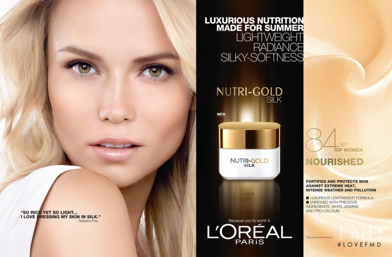 Natasha Poly featured in  the L\'Oreal Paris advertisement for Spring/Summer 2013