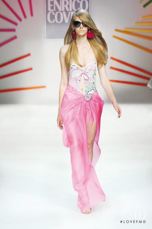 Charlotte Nolting featured in  the Enrico Coveri fashion show for Spring/Summer 2012