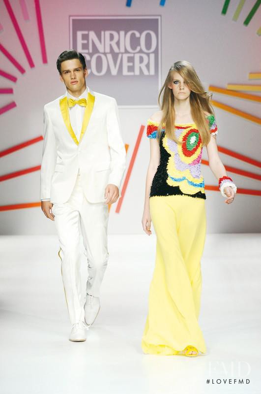 Charlotte Nolting featured in  the Enrico Coveri fashion show for Spring/Summer 2012