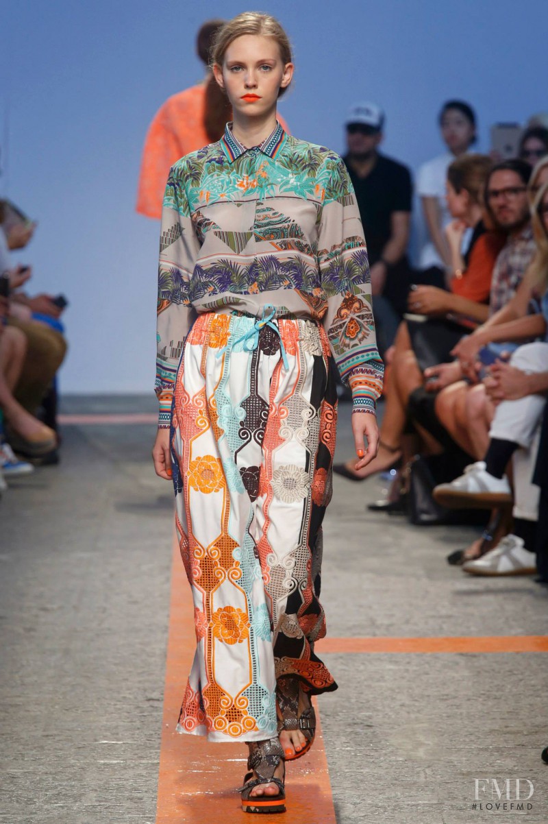 Charlotte Nolting featured in  the MSGM fashion show for Spring/Summer 2014