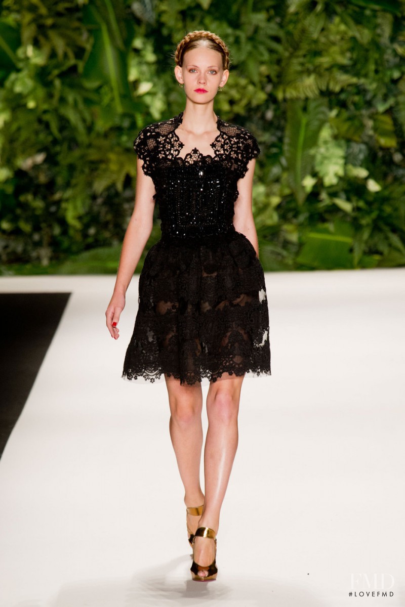 Charlotte Nolting featured in  the Naeem Khan fashion show for Spring/Summer 2014