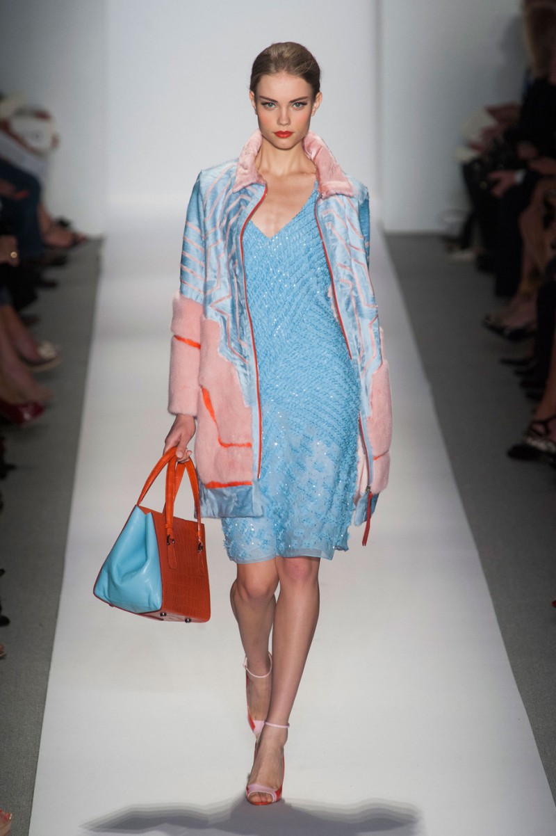 Daria Piotrowiak featured in  the Dennis Basso fashion show for Spring/Summer 2014