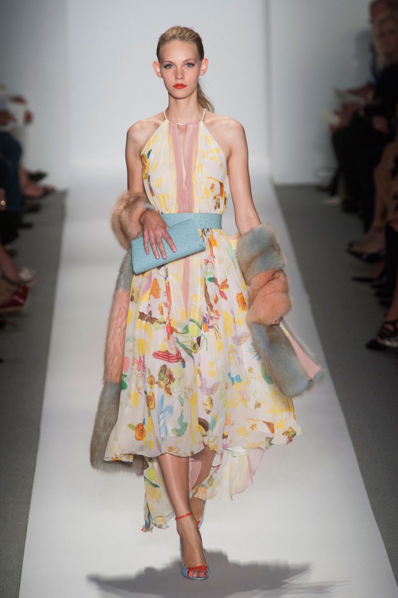 Charlotte Nolting featured in  the Dennis Basso fashion show for Spring/Summer 2014