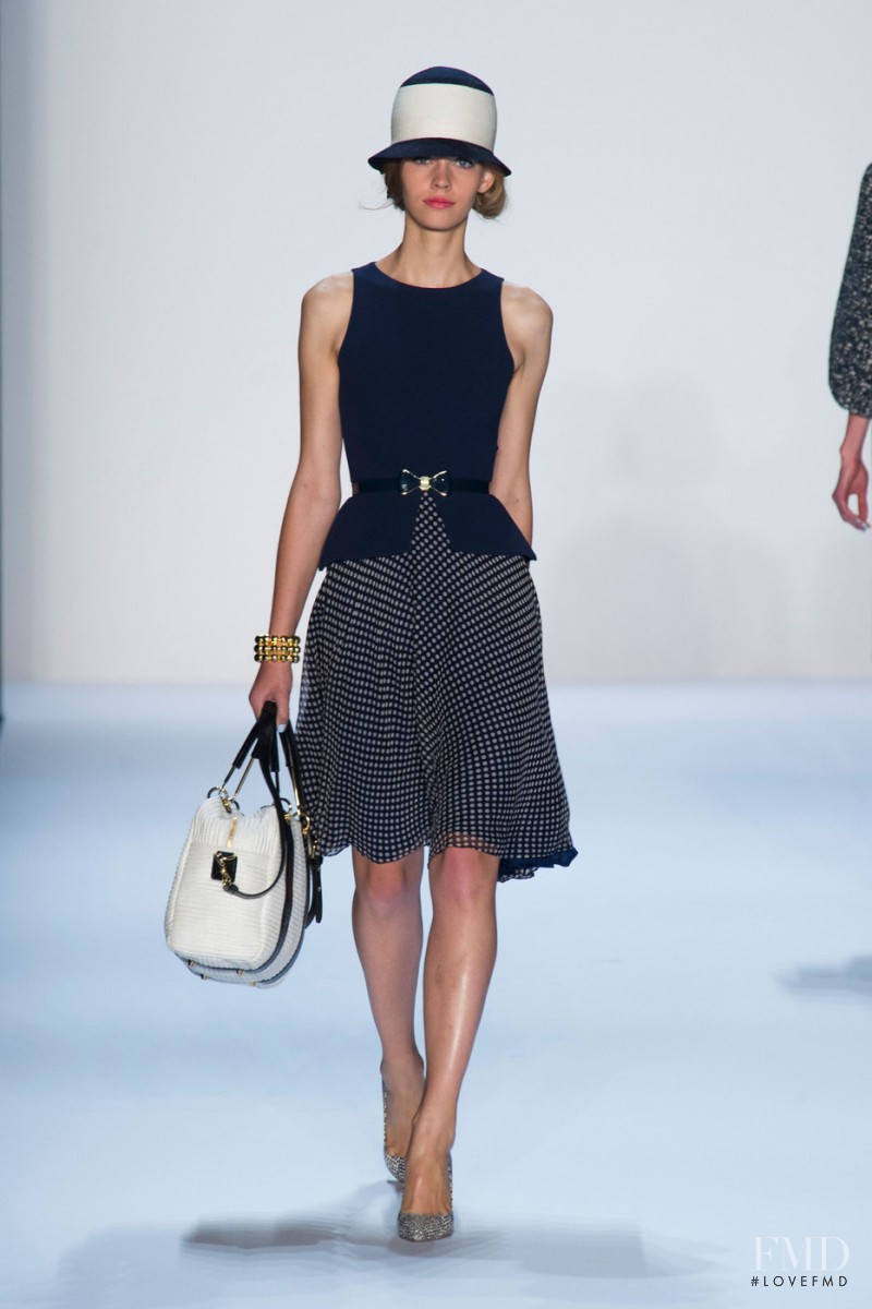 Charlotte Nolting featured in  the Badgley Mischka fashion show for Spring/Summer 2014