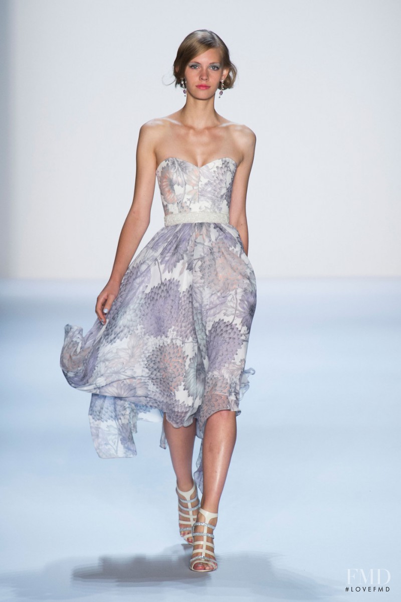 Charlotte Nolting featured in  the Badgley Mischka fashion show for Spring/Summer 2014