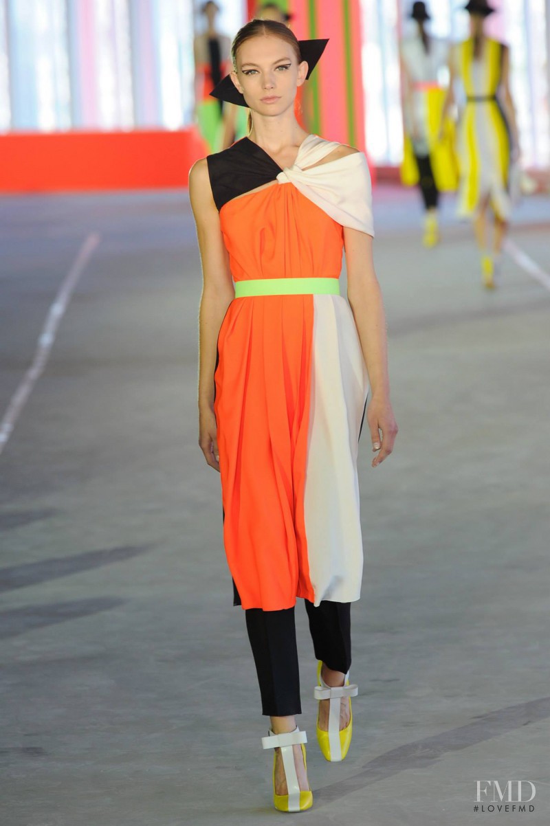 Sophie Pumfrett featured in  the Roksanda Ilincic fashion show for Spring/Summer 2014