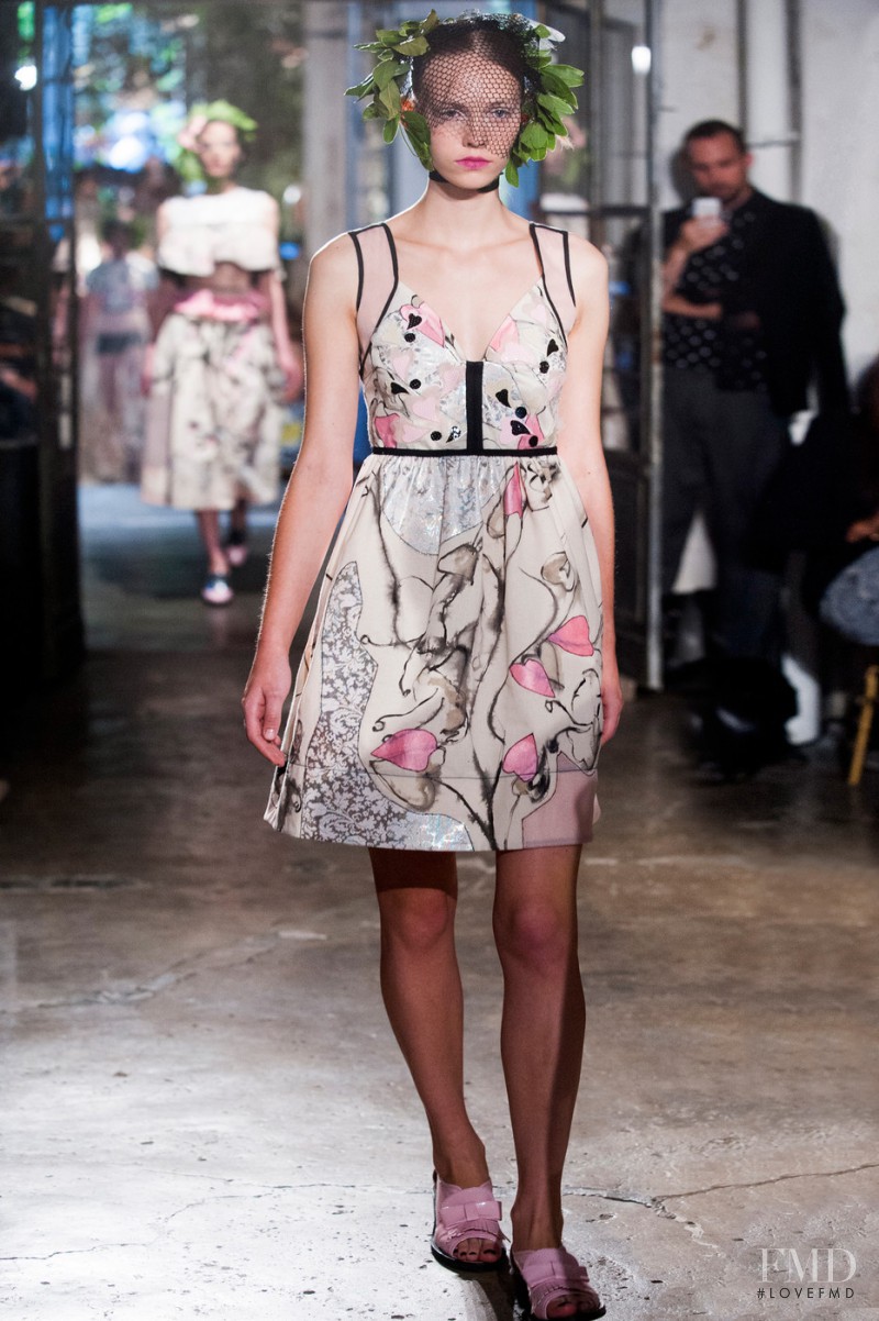 Charlotte Nolting featured in  the Antonio Marras fashion show for Spring/Summer 2014